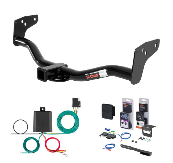 1982 - 1984 Chevrolet S10 Curt 2" Class 3 Trailer Tow Hitch + 5-Flat Wiring Kit Tow Boat/Utility Trailer with Surge Brakes 13132 - CURT
