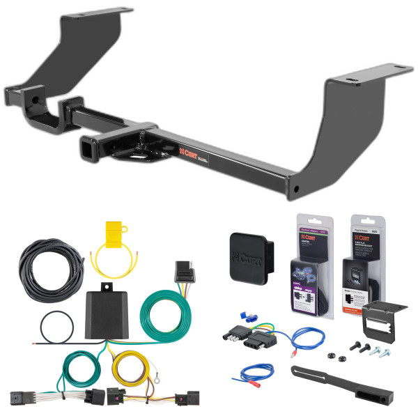 13 - 16 Chevrolet Sonic Hatchback, RS Curt 1-1/4" Class 1 Trailer Tow Hitch + 5-Flat Wiring Kit Tow Boat/Utility Trailer with Surge Brakes 11398 - CURT