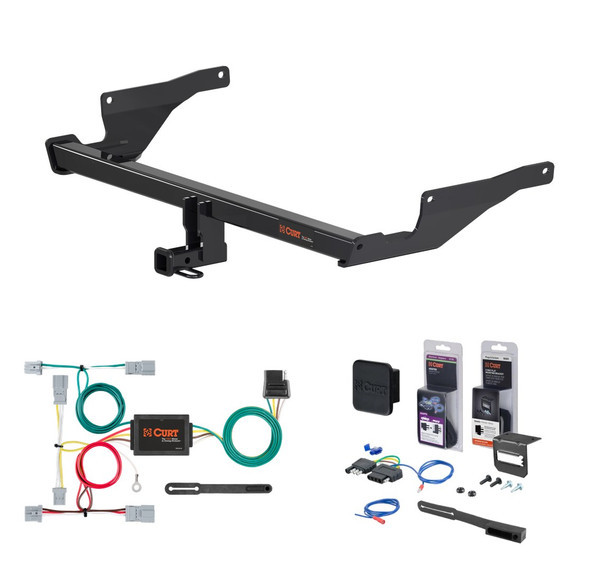 2013 - 2015 Mazda CX-5 Curt 1-1/4" Class 2 Trailer Tow Hitch + 5-Flat Wiring Kit Tow Boat/Utility Trailer with Surge Brakes 12170 - CURT