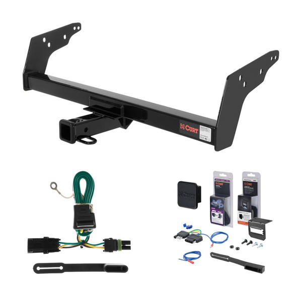 1985 - 1997 Chevrolet S10 Curt 2" Class 3 Trailer Tow Hitch + 5-Flat Wiring Kit Tow Boat/Utility Trailer with Surge Brakes 13021 - CURT