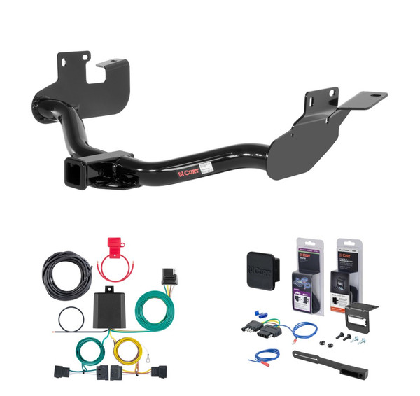 2008 - 2011 Mazda Tribute With factory 1-1/4" receiver hitch Curt 2" Class 3 Trailer Tow Hitch + 5-Flat Wiring Kit Tow Boat/Utility Trailer with Surge Brakes 13651 - CURT