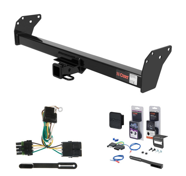 1992 - 1994 GMC Jimmy Down size Curt 2" Class 3 Trailer Tow Hitch + 5-Flat Wiring Kit Tow Boat/Utility Trailer with Surge Brakes 13083 - CURT