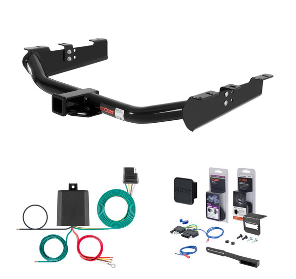 2001 - 2010 GMC Sierra 2500 HD 8' bed, excluding factory receiver, Tommy Gate lift or cab & chassis Curt 2" Class 3 Trailer Tow Hitch + 5-Flat Wiring Kit Tow Boat/Utility Trailer with Surge Brakes 13211 - CURT