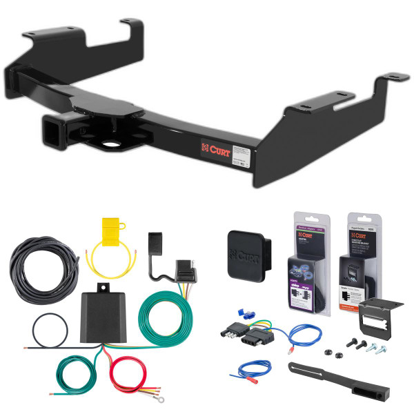 07 - 10 GMC Sierra 3500 HD 8' bed, with Tommy Gate lift Curt 2" Class 3 Trailer Tow Hitch + 5-Flat Wiring Kit Tow Boat/Utility Trailer with Surge Brakes 13213 - CURT