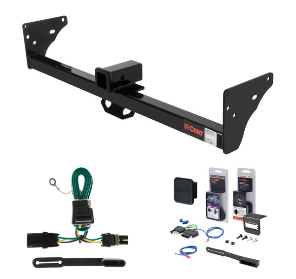 1991 - 1997 GMC Sonoma With roll pan bumper Curt 2" Class 3 Trailer Tow Hitch + 5-Flat Wiring Kit Tow Boat/Utility Trailer with Surge Brakes 13920 - CURT