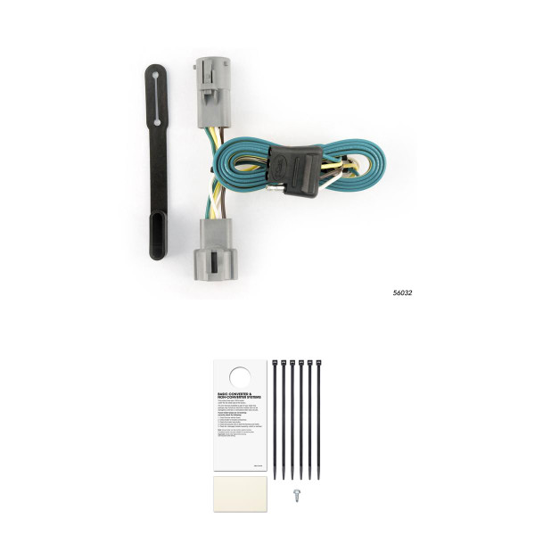 CURT Custom Wiring Harness, 4-Way Flat Output, Select Ford F-250, F-350 Super Duty Trailer Connector Kit - CURT