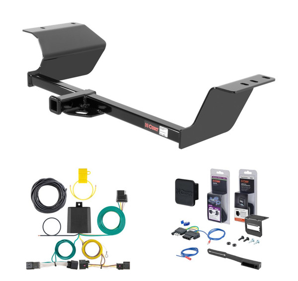 2012 - 2016 Chevrolet Sonic Sedan Curt 1-1/4" Class 1 Trailer Tow Hitch + 5-Flat Wiring Kit Tow Boat/Utility Trailer with Surge Brakes 11240 - CURT