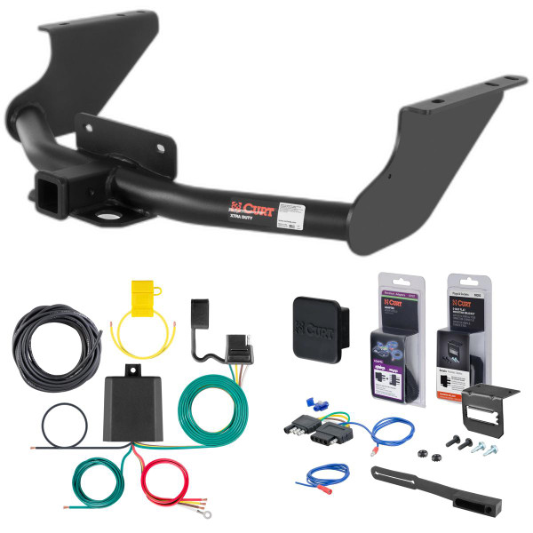 11 - 18 Ram 1500 Excluding factory receiver Curt 2" Class 5 Trailer Tow Hitch + 5-Flat Wiring Kit Tow Boat/Utility Trailer with Surge Brakes 15572 - CURT