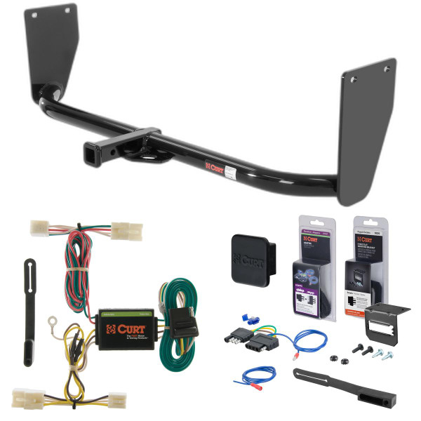 09 - 12 Hyundai Elantra Hatchback Curt 1-1/4" Class 1 Trailer Tow Hitch + 5-Flat Wiring Kit Tow Boat/Utility Trailer with Surge Brakes 11471 - CURT