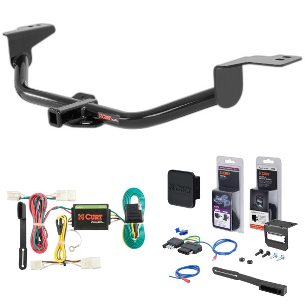 11 - 15 Hyundai Elantra Sedan Excluding Limited Curt 1-1/4" Class 1 Trailer Tow Hitch + 5-Flat Wiring Kit Tow Boat/Utility Trailer with Surge Brakes 11303 - CURT