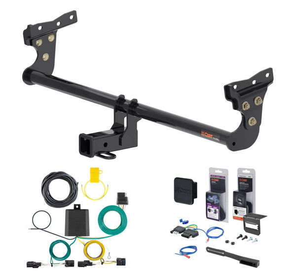 2022 - 2024 Hyundai Ioniq5 Curt 2" Class 3 Trailer Tow Hitch + 5-Flat Wiring Kit Tow Boat/Utility Trailer with Surge Brakes 13520 - CURT