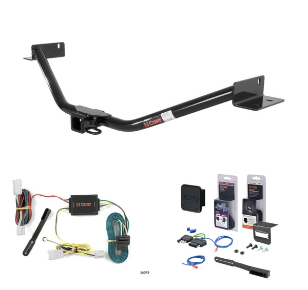 2010 - 2012 Hyundai Santa Fe Curt 2" Class 3 Trailer Tow Hitch + 5-Flat Wiring Kit Tow Boat/Utility Trailer with Surge Brakes 13073 - CURT