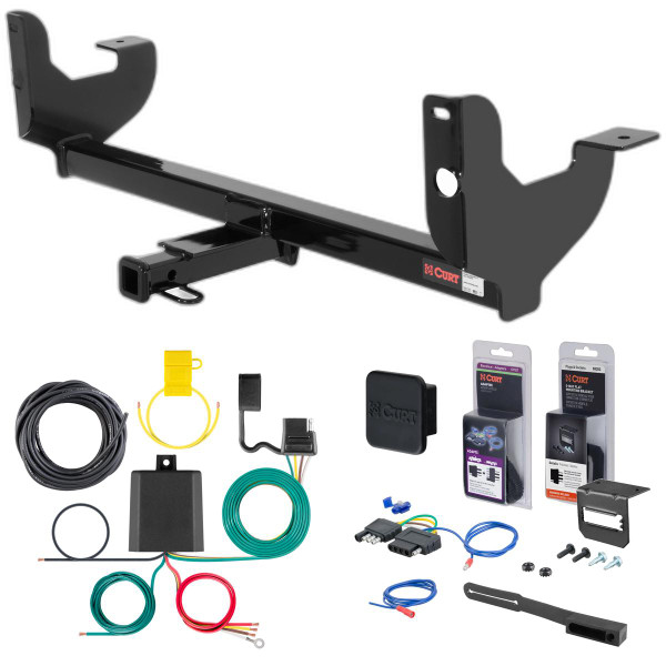 07 - 09 Saturn Aura Curt 1-1/4" Class 2 Trailer Tow Hitch + 5-Flat Wiring Kit Tow Boat/Utility Trailer with Surge Brakes 12051 - CURT