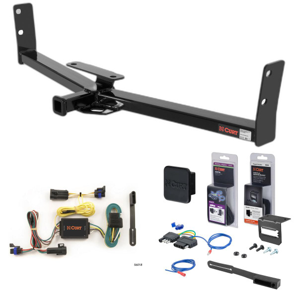 02 - 07 Saturn Vue Curt 1-1/4" Class 2 Trailer Tow Hitch + 5-Flat Wiring Kit Tow Boat/Utility Trailer with Surge Brakes 12291 - CURT