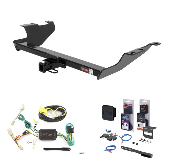 2011 - 2015 Scion xB Curt 1-1/4" Class 2 Trailer Tow Hitch + 5-Flat Wiring Kit Tow Boat/Utility Trailer with Surge Brakes 12490 - CURT