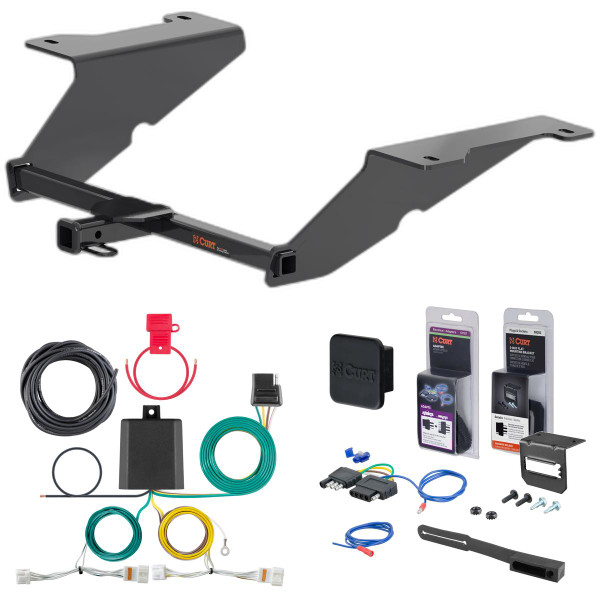 20 - 23 Hyundai Sonata Excluding Hybrid Curt 1-1/4" Class 1 Trailer Tow Hitch + 5-Flat Wiring Kit Tow Boat/Utility Trailer with Surge Brakes 11619 - CURT