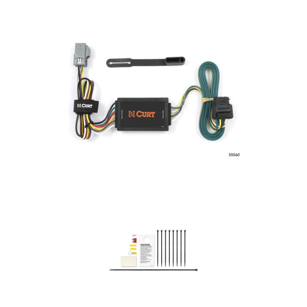 CURT Custom 4-Flat, Select Chevy Equinox, Pontiac Torrent, OEM Tow Package Required Trailer Connector Kit - CURT