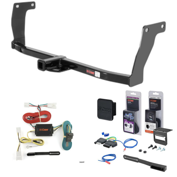 06 - 10 Hyundai Sonata Excluding Hybrid Curt 1-1/4" Class 1 Trailer Tow Hitch + 5-Flat Wiring Kit Tow Boat/Utility Trailer with Surge Brakes 11325 - CURT