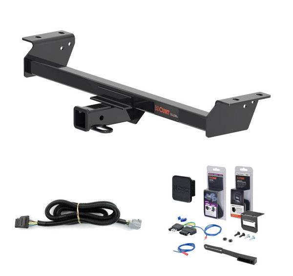 2016 - 2019 Lexus RX450h Excluding F Sport Curt 2" Class 3 Trailer Tow Hitch + 5-Flat Wiring Kit Tow Boat/Utility Trailer with Surge Brakes 13515 - CURT