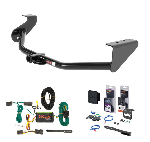 2012 - 2017 Hyundai Veloster Curt 1-1/4" Class 1 Trailer Tow Hitch + 5-Flat Wiring Kit Tow Boat/Utility Trailer with Surge Brakes 11254 - CURT