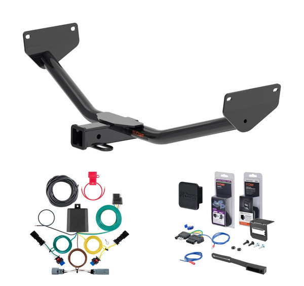 2024 - 2026 Buick Envista Avenir only Curt 2" Class 3 Trailer Tow Hitch + 5-Flat Wiring Kit Tow Boat/Utility Trailer with Surge Brakes 13585 - CURT