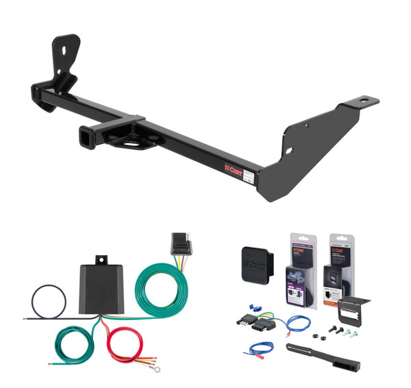 2000 - 2007 Ford Focus Sedan, excluding SVT and SAP Curt 1-1/4" Class 1 Trailer Tow Hitch + 5-Flat Wiring Kit Tow Boat/Utility Trailer with Surge Brakes 11294 - CURT
