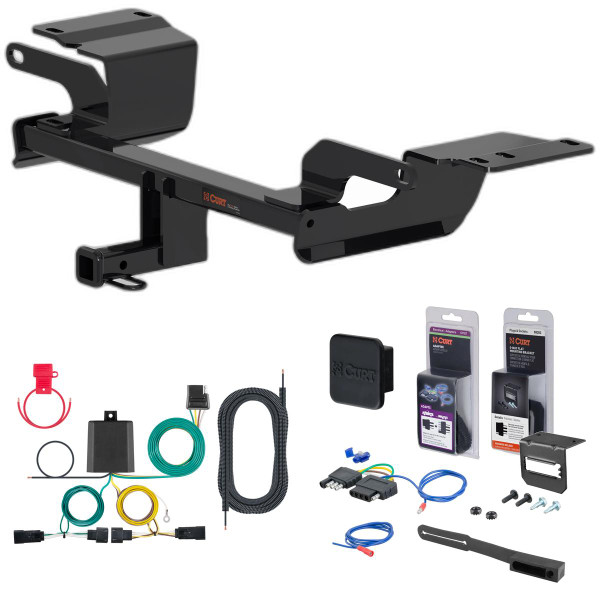 18 - 20 Buick Regal TourX Curt 1-1/4" Class 2 Trailer Tow Hitch + 5-Flat Wiring Kit Tow Boat/Utility Trailer with Surge Brakes 12173 - CURT