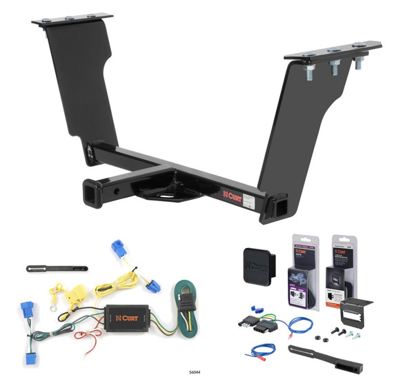 2008 - 2013 Cadillac CTS Sedan Curt 1-1/4" Class 1 Trailer Tow Hitch + 5-Flat Wiring Kit Tow Boat/Utility Trailer with Surge Brakes 11307 - CURT