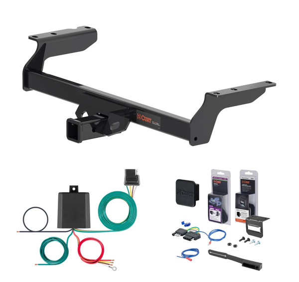 2020 - 2026 Lincoln Corsair Excluding PHEV Curt 2" Class 3 Trailer Tow Hitch + 5-Flat Wiring Kit Tow Boat/Utility Trailer with Surge Brakes 13454 - CURT