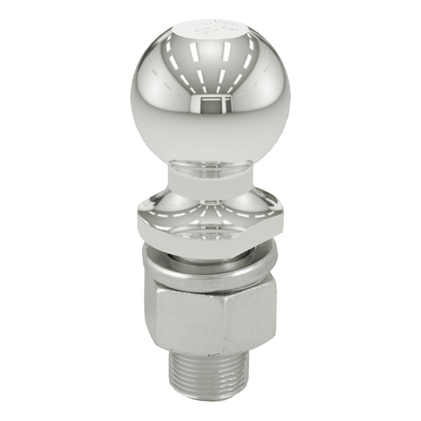 CURT 2-5/16" Trailer Ball (1-1/4" x 2-5/8" Shank, 15,000 lbs., Stainless) Trailer Hitch Ball - CURT