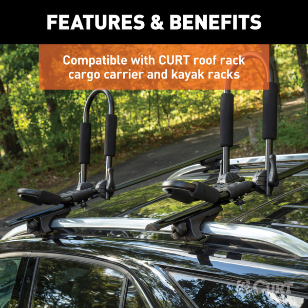 CURT 53-3/8" Aluminum Universal Roof Rack Crossbars Roof Rack Bar