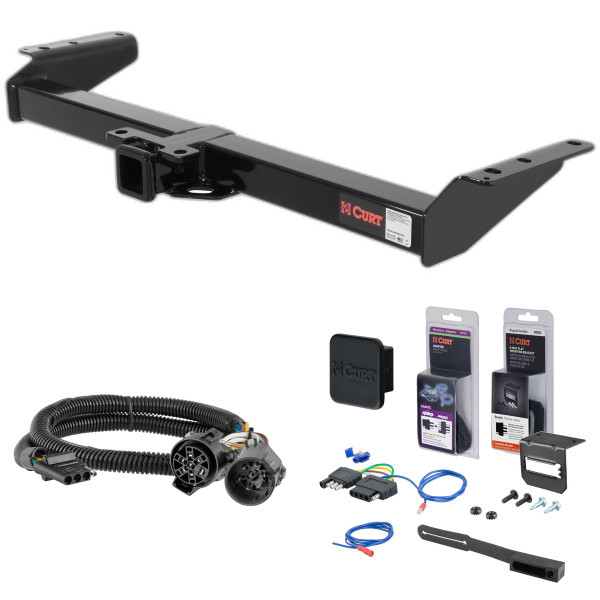 2002 Cadillac Escalade Curt 2" Class 3 Trailer Tow Hitch + 5-Flat Wiring Kit Tow Boat/Utility Trailer with Surge Brakes 134021 - CURT