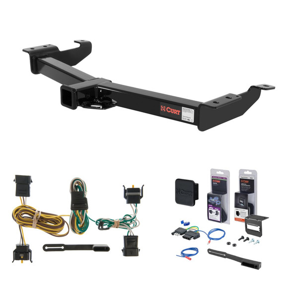 2000 - 2003 Ford E-250 Curt 2" Class 4 Trailer Tow Hitch + 5-Flat Wiring Kit Tow Boat/Utility Trailer with Surge Brakes 14055 - CURT
