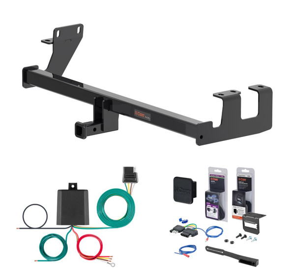 2018 - 2022 Ford EcoSport Curt 1-1/4" Class 2 Trailer Tow Hitch + 5-Flat Wiring Kit Tow Boat/Utility Trailer with Surge Brakes 12188 - CURT