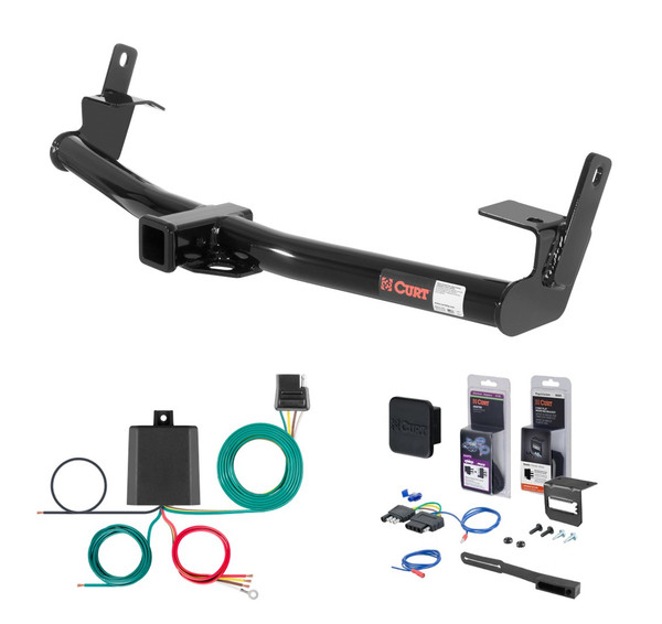 1991 - 1994 Mazda Navajo Curt 2" Class 3 Trailer Tow Hitch + 5-Flat Wiring Kit Tow Boat/Utility Trailer with Surge Brakes 13540 - CURT