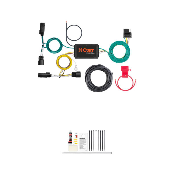 CURT 56432 Vehicle-Side Custom 4-Pin Trailer Wiring Harness, Fits Select Ford Escape - CURT