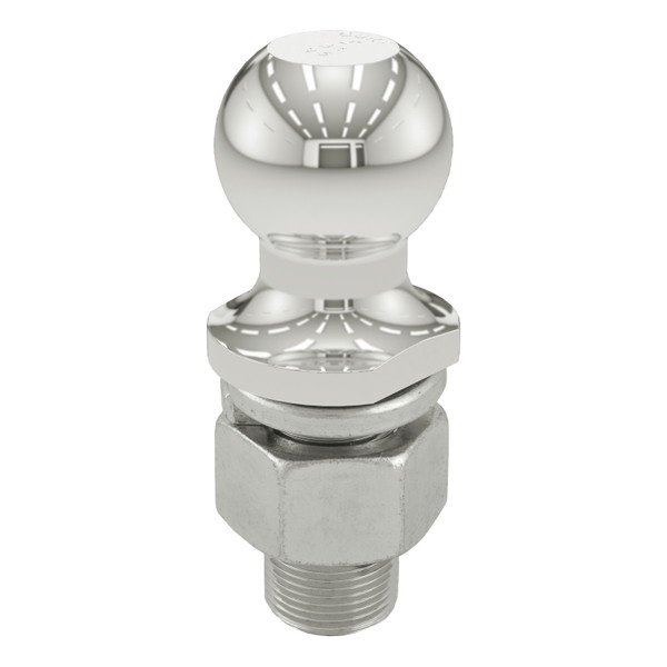 CURT 2" Trailer Ball (1-1/4" x 2-5/8" Shank, 10,000 lbs., Stainless) Trailer Hitch Ball - CURT