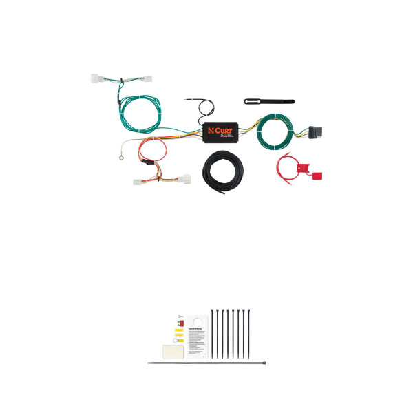 CURT Custom Wiring Harness, 4-Way Flat Output, Select Honda HRV Trailer Connector Kit - CURT