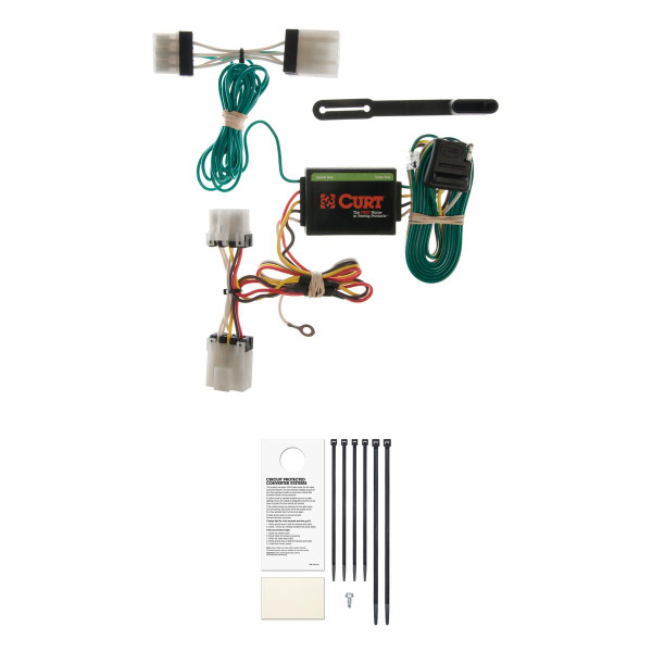 CURT Custom Wiring Harness, 4-Way Flat Output, Select Nissan Pathfinder, Pickup Trailer Connector Kit - CURT