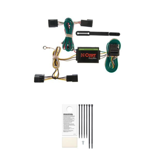 CURT Custom Wiring, 4-Way Flat, Select Honda Passport, Isuzu Rodeo, Sport, Amigo Trailer Connector Kit - CURT