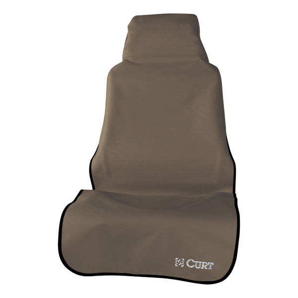 CURT Seat Defender 58" x 23" Removable Waterproof Brown Bucket Seat Cover Seat Cover - CURT