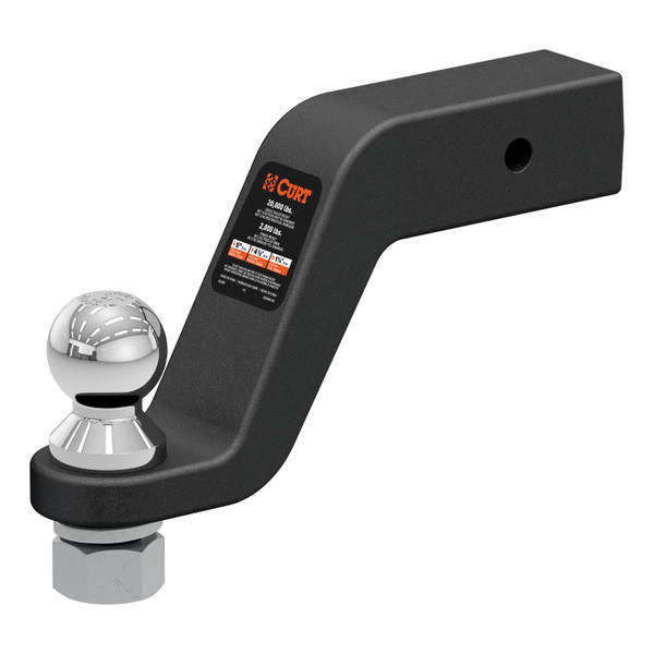 CURT Loaded Forged Ball Mount with 2-5/16" Ball (2-1/2" Shank, 20,000 lbss, 6" Drop) Trailer Hitch Ball Mount - CURT