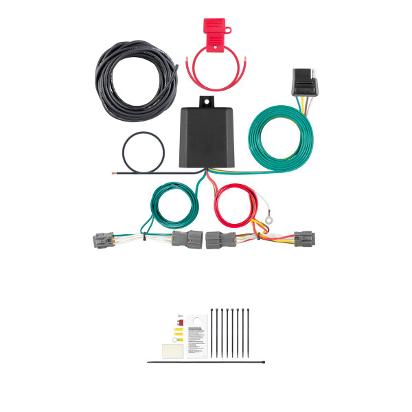 CURT Custom Wiring Harness, 4-Way Flat Output, Select Hyundai Tucson Trailer Connector Kit - CURT