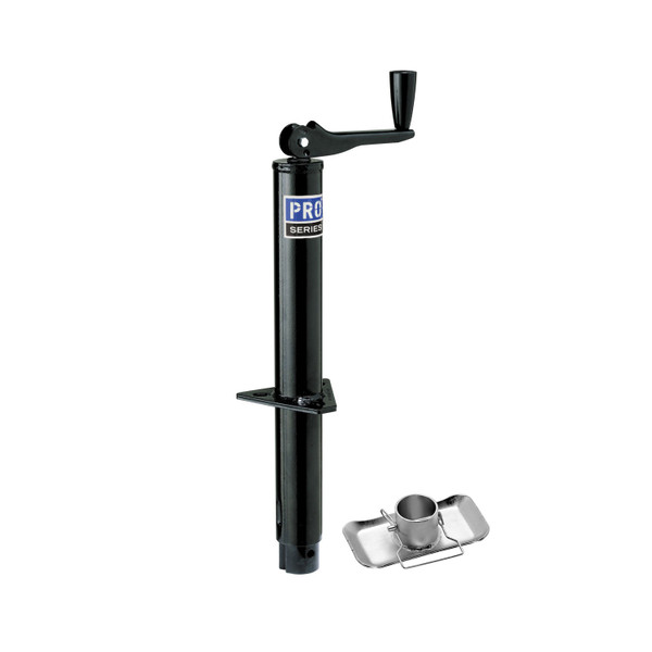 Pro Series Round 2,000 lbs. A-Frame Trailer Jack Topwind 14" Lift w/ 2" Footplate Stand - Pro Series