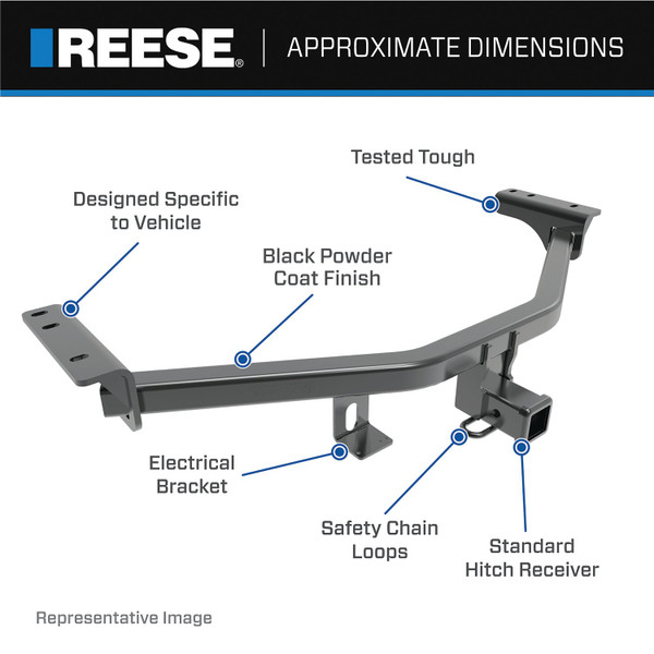 Reese Towpower Class 3 Trailer Hitch, 2-Inch Receiver, Black 44537