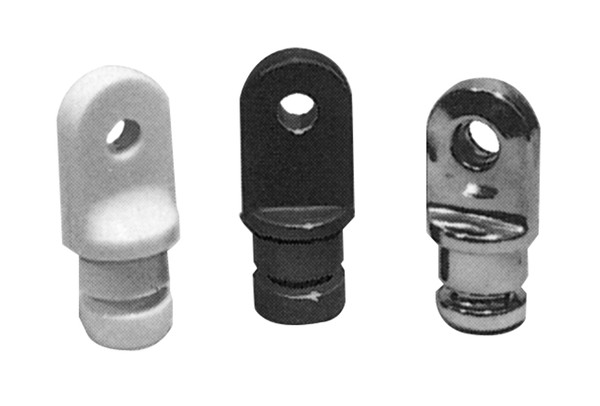 Taylor Made 7/8" Round Black Nylon Bimini Top Internal Eye End - 1 Pair #11703 - Taylor Made