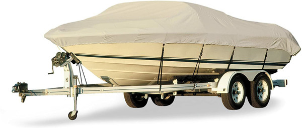 Taylor Made BoatGuard Universal Trailerable Fish 'N Ski Boat Cover (16' - 19' Center-Line x 96" Beam Width) #70204 - Taylor Made