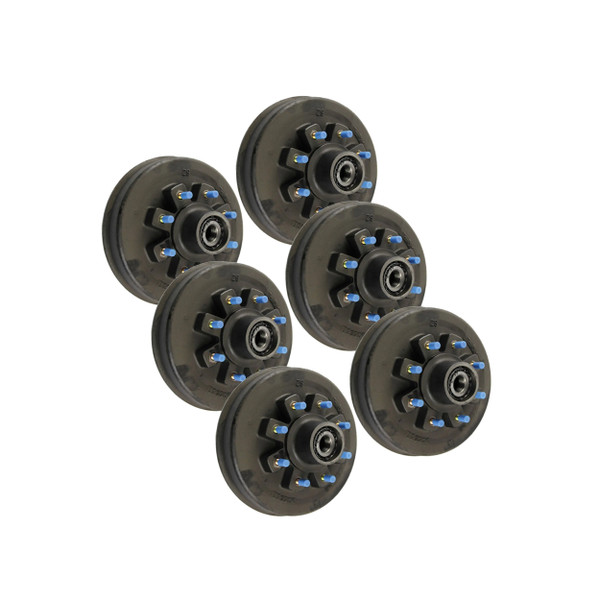 Lippert (6-Pack) 12K Threaded Trailer Idler Hub - , 8 on 6-1/2", 16-17-1/2" Wheel Size, 5/8" Studs - Heavy-Duty Trailer Component LIPKIT31590 - CURT