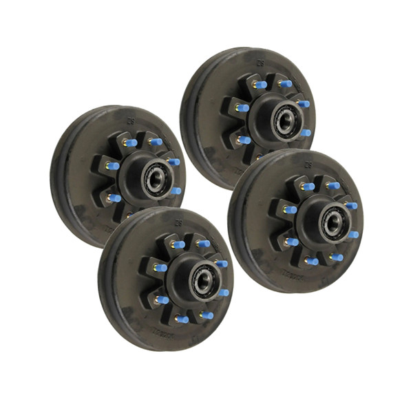 Lippert (4-Pack) 12K Threaded Trailer Idler Hub - , 8 on 6-1/2", 16-17-1/2" Wheel Size, 5/8" Studs - Heavy-Duty Trailer Component - CURT