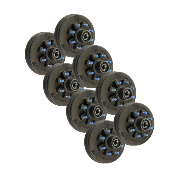 Lippert (8-Pack) 12K Threaded Idler Hub - , 8 on 6-1/2", 16-17-1/2" Wheel, 5/8" Studs, Grease - Heavy-Duty Trailer Component LIPKIT805B9 - CURT